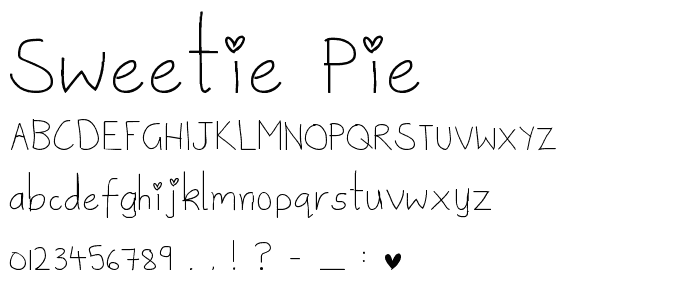Sweetie Pie font